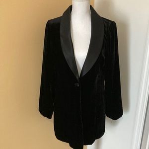 Velvet shawl collar jacket